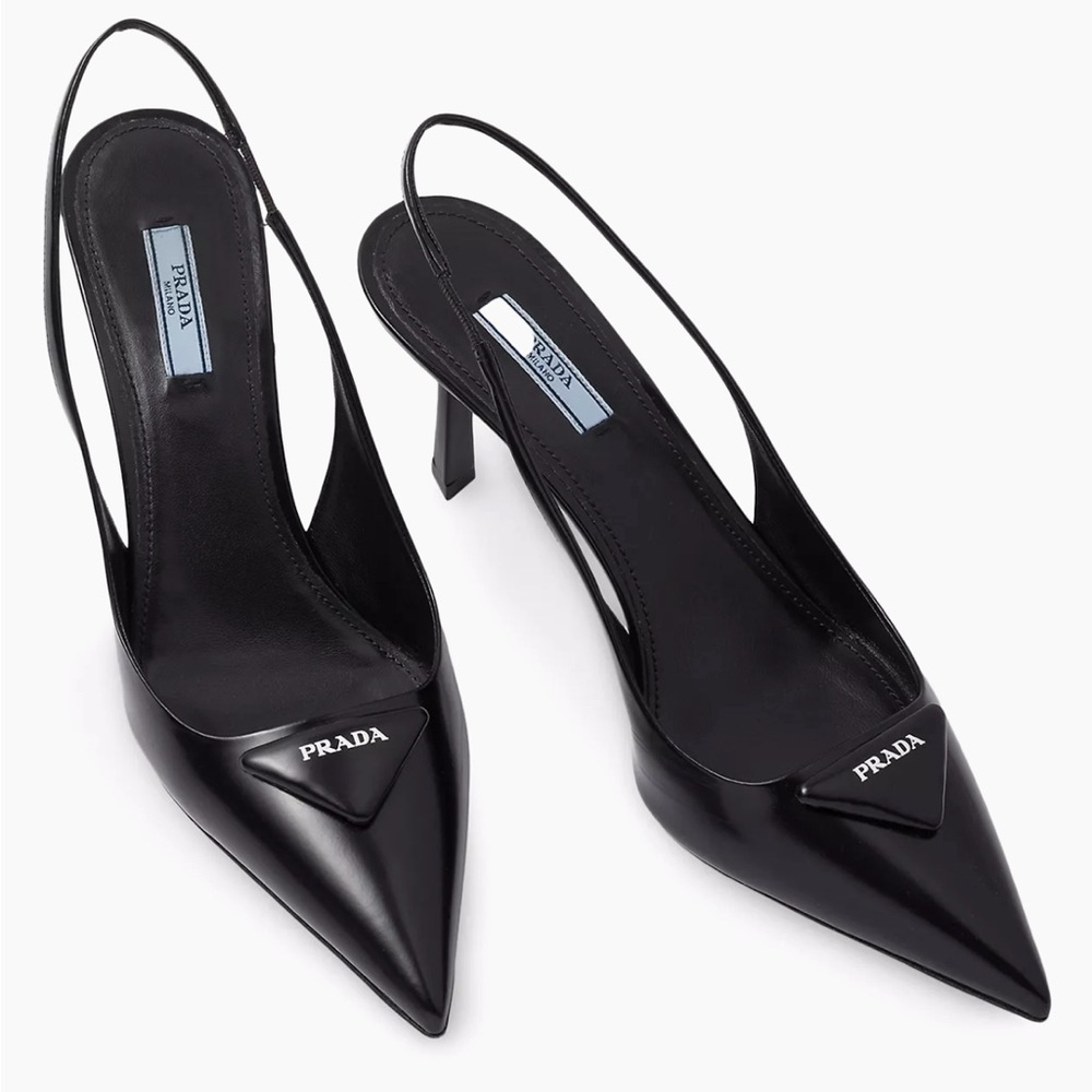 PRADA slingback leather shoes
